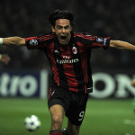 AC Milan's forward Filippo Inzaghi (C) c